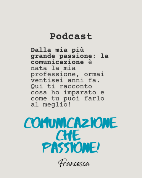 Ascolta tutti i podcast di Francesca Anzalone - Comunicazione che passione! su Spotify